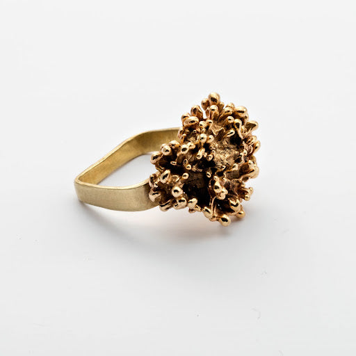 14k Gold Anemone Ring