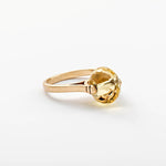 14k Gold Citrine Bead Ring