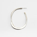 Forged Sterling Silver Hoop Earrings