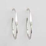 Forged Sterling Silver Hoop Earrings