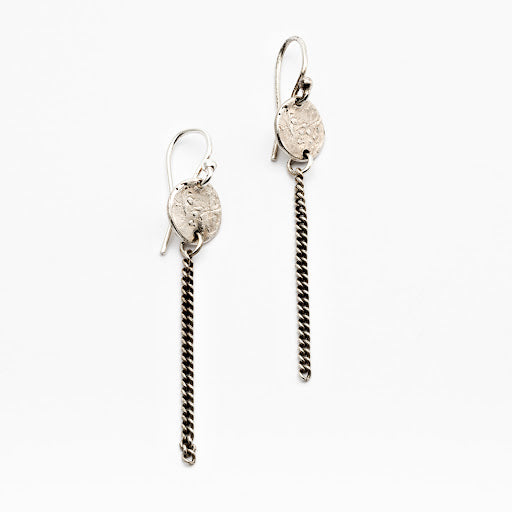 Teeny Tiny Moonscape Chain Dangle Earrings