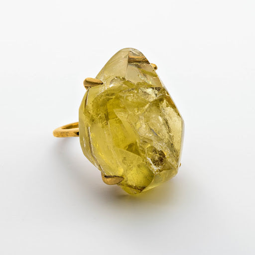 Rough Citrine Ring