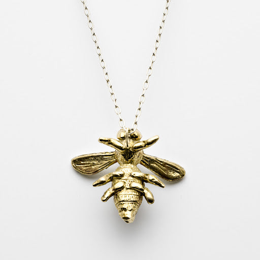 Queen Bee Pendant in 14k Yellow Gold