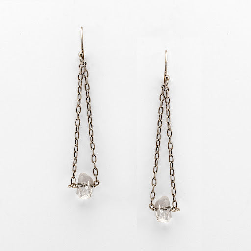 Herkimer Diamond Trapeze Earrings