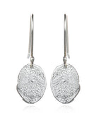 Sterling Silver Landscape Drop Earrings with Pearls