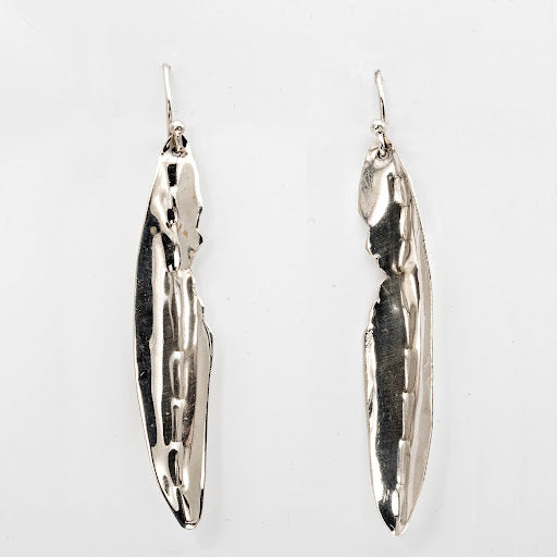 Medium Sterling Silver Feather Earrings