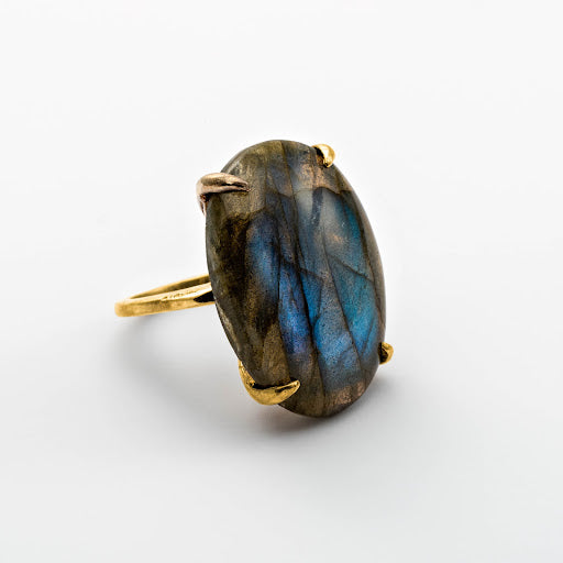 Oval Labradorite Ring