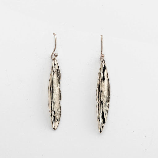 Small Sterling Silver Feather Earrings